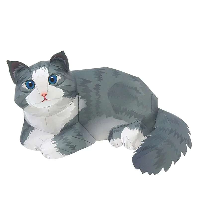 Art Craft Cardboard - Norwegische Waldkatze, faltbar, handgefertigt, Origami-Kunst, Mini,