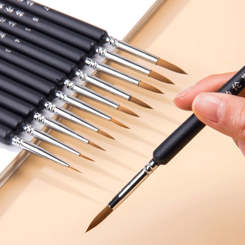 Gouache Paint Set - Feines Detail Pinsel Haken Linie Stift