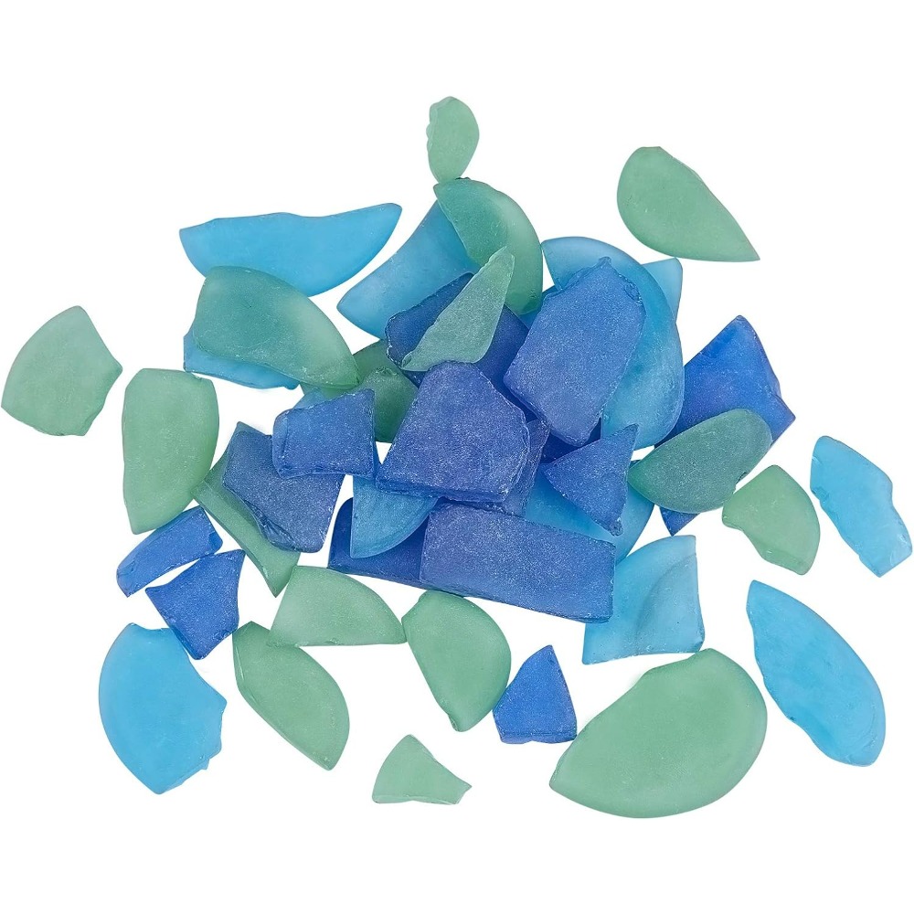 Art Craft Kit - 3-Farben-Glas aus kobaltblauem Aqua und mattiertem